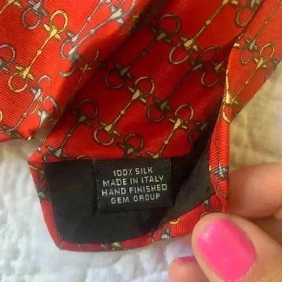 Authentic PAOLO GUCCI necktie 100% Silk, Made In Italy - Picture 6 of 8
